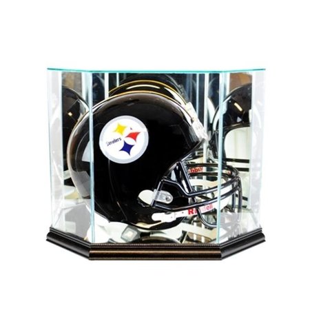 PERFECT CASES Perfect Cases FBHO-B Octagon Full Size Football Helmet Display Case; Black FBHO-B
